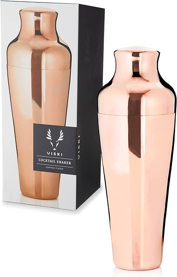 Shaker Per Cocktail Viski Warren: Acciaio Inox 304, Finitura Gun Metal, Stile Francese 708g