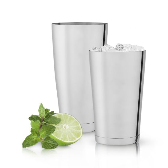 2-Piece Boston Shaker Tin Set in Stainless Steel Viski